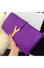 Luxury Imitation YSL Chyc Travel Case Original Leather 302101 Violet VS08096