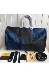 Luxury Louis Vuitton Damier Graphite Canvas Keepall Bandouliere 45 N41700 VS06226