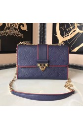Luxury Louis Vuitton Monogram Empreinte Saint Sulpice PM Marine Rouge M43393 VS03294