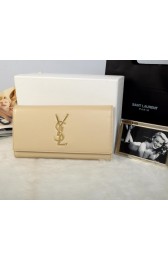 Luxury Yves Saint Laurent Classic Monogramme Clutch 311213A Apricot VS09886