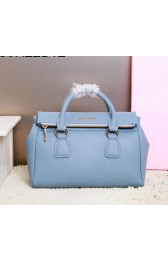 miu miu Calfskin Leather Top-Handle Bag MM3267 SkyBlue VS06859