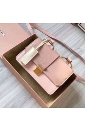 Miu Miu Goat Leather Shoulder Bag Pink 5BH609 VS06905