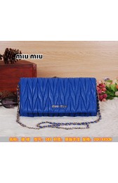 miu miu Matelasse Leather Flap Shoulder Bag BL089 Royal VS05496