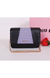 miu miu Matelasse Leather Flap Shoulder Bag BL6557 Lavender VS08541
