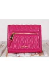 miu miu Matelasse Leather Flap Shoulder Bags BL0530 Rose VS02948