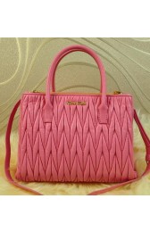 miu miu Matelasse Leather Three Pocket Bags RN0941 Pink VS02624