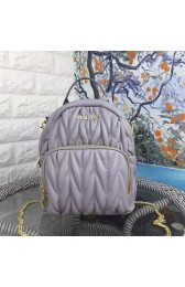 Miu Miu Mini Matelasse Leather Crossbody Backpack Grey BL0624 VS01997