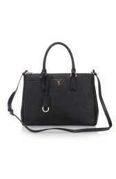 Prada 33CM Saffiano Leather Tote Bag BN2274 Black VS02504