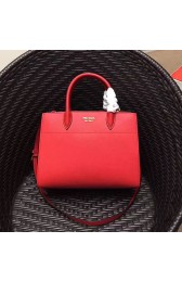 Prada Bibliotheque Saffiano Leather Bag Red 1BA049 VS00584
