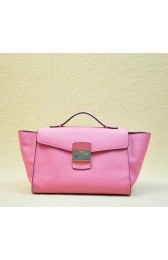 Prada BR5034 Pink Saffiano Calf Leather Flap Bag VS07394