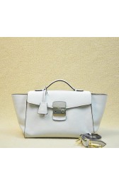 Prada BR5034 White Saffiano Calf Leather Flap Bag VS01776
