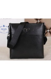 Prada Calfskin Leather Messenger Bag P250013 Black VS04820