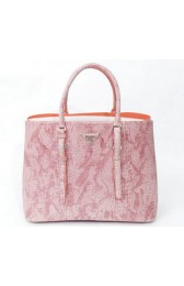 Prada Croco Leather Tote Bag BN2820 Pink VS05583