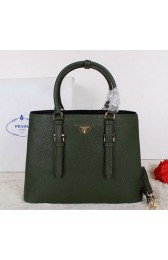 Prada Grainy Cuir Leather Tote Bag BN2821 Green VS05783