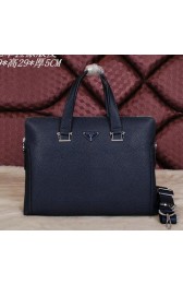 Prada Grainy Leather Business Briefcase GG8802 Royal VS01868