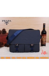 Prada Grainy Leather Messenger Bag VA0768 Royal VS04251