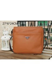 PRADA Grainy Leather Messenger Bag VA0797 Wheat VS00288