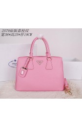 Prada Grainy Leather Tote Bag BN2579 Pink VS00523