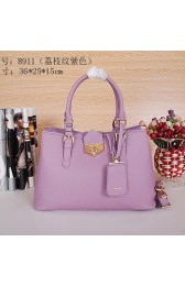 Prada Grainy Leather Tote Bag BN8911 Lavender VS02092