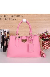 Prada Grainy Leather Tote Bag BN8911 Pink VS07219