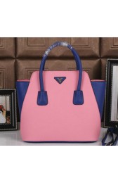 Prada Grainy Leather Tote Bags BN2753 Pink VS05800