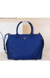 Prada Grainy Leather Tote Bags BN2830 Blue VS06042