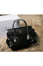 Prada Iridescent Snake Leather Tote Bag P1168 Black VS01097