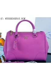 PRADA Litchi Leather Tote Bag PBN2324 Rosy VS03852