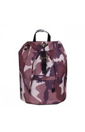 Prada Microfiber Nylon Drawstring Backpack Bag BZ032 Brown VS05051