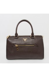 Prada Original Calfskin Leather Top Handle Bag BL0805 in Coffee XZ VS07527