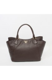 Prada Original Calfskin Leather Tote BN2435 in Coffee XZ VS00450