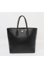 Prada Original Calfskin Leather Tote Handbags BN2773 in Black XZ VS06267