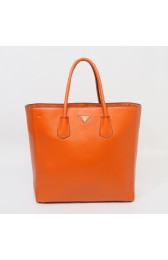 Prada Original Calfskin Leather Tote Handbags BN2773 in Orange XZ VS02848