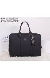 Prada Original Grainy Leather Briefcase P8900 Black VS02030
