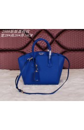 Prada Original Grainy Leather Tote Bag BN2588 Blue VS01375