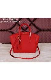 Prada Original Grainy Leather Tote Bag BN2588 Red VS02541