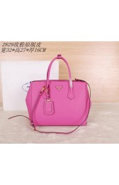Prada Original Grainy Leather Tote Bag BN2829 Rose VS01930