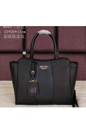 Prada Original Grainy Leather Tote Bag BN8095 Black VS02108