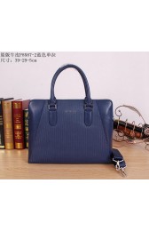 Prada Original Leather Briefcase P285872 Royal VS08840