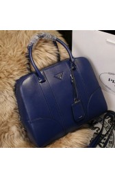 Prada Original Leather Top Handle Bags BL8675 Royal VS08283