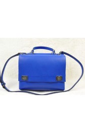 Prada Original Leather Tote Bag BN2796 Blue VS06347