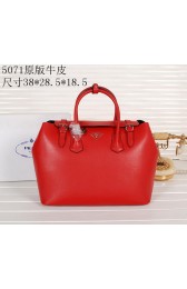 Prada Original Leather Tote Bag BR5071 Red VS08540