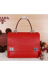 Prada Original Leather Tote Bags BN9005 Burgundy VS05966
