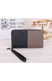 Prada Original Saffiano Leather Clutch P6007 Grey VS04974
