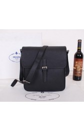 PRADA Original Saffiano Leather Messenger Bag VA3083 Black VS03959