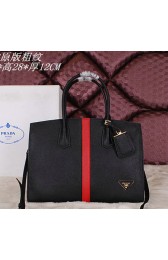 Prada Saffiano Cuir Leather Tote Bag BN2788 Black VS08123