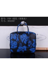 Prada Saffiano Leather Briefcase P291 Blue VS04151