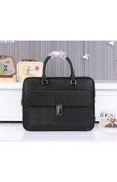 PRADA Saffiano Leather Business Briefcase 69091 Black VS05767