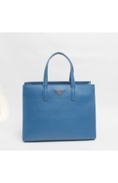 Prada Saffiano Leather Tote Bag BN2603 in Blue XZ VS09831