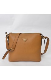 Prada Shoulder Hobo Bag BT0979 in Apricot Original Clafskin Leather XZ VS05759
